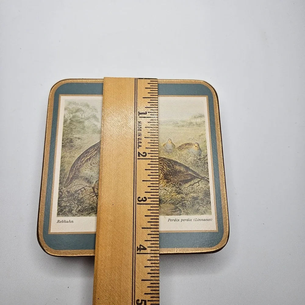 Vintage Pimpernel Cork Backed Coasters – British Game Birds – Set of 5 – England